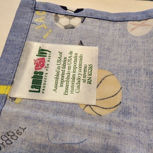 Lambs and Ivy All Star collection 2 window valances  Sports Soccer Baseball Bask - Picture 4 of 5